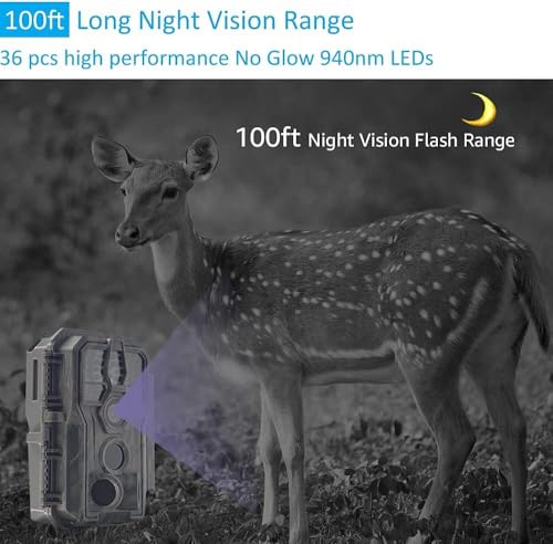 48MP 1296p Night Vision Waterproof Trail Camera W864