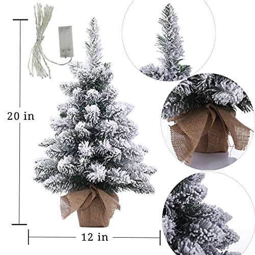 20 Inch Pre-Lit Artificial Mini Christmas Tree with 40 LED Lights V24651