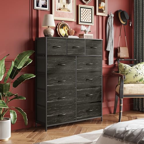 Tall Fabric Dresser with 11 Drawers T727