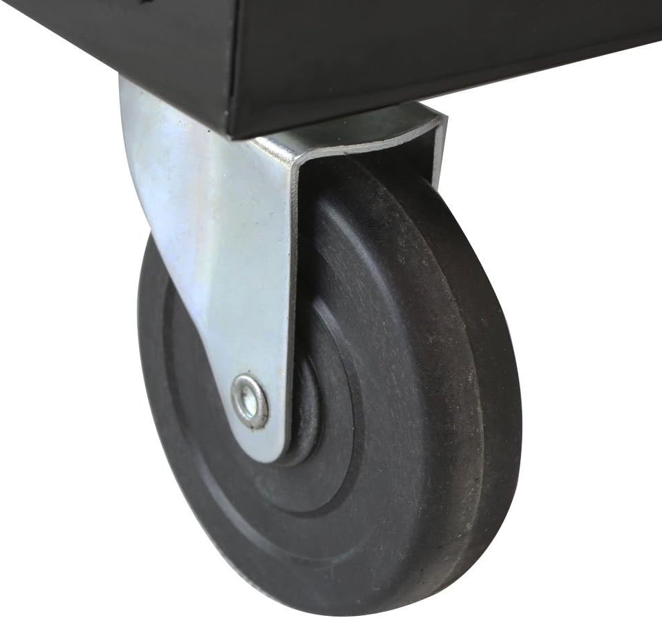 Black Heavy Duty Rolling Welding Cart with Wheels and Tank Storage J19893