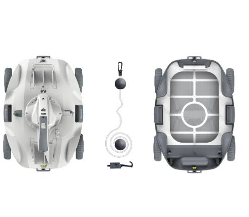Cordless Robotic Pool Cleaner with Batteries and Charger Cable M377361