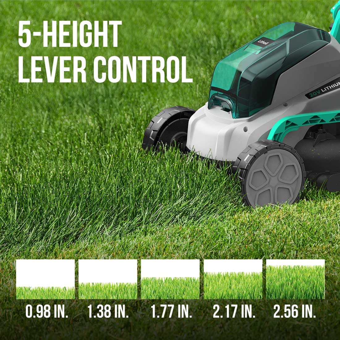 20V 13 Cordless Lawn Mower 16.34 in Brushless Motor 4.0Ah Battery & Charger S666493