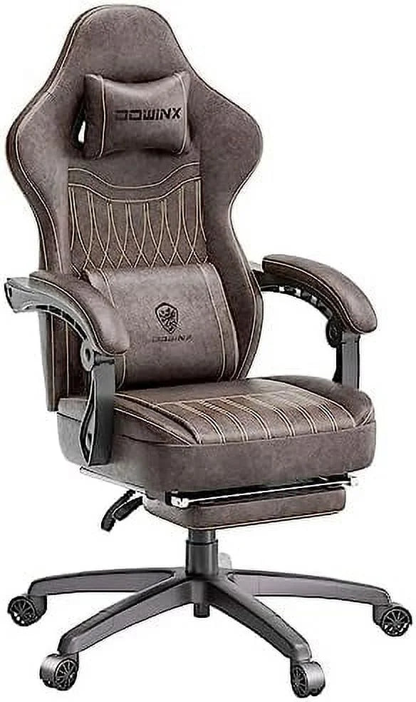 Black Ergonomic Gaming Chair with Footrest C77056