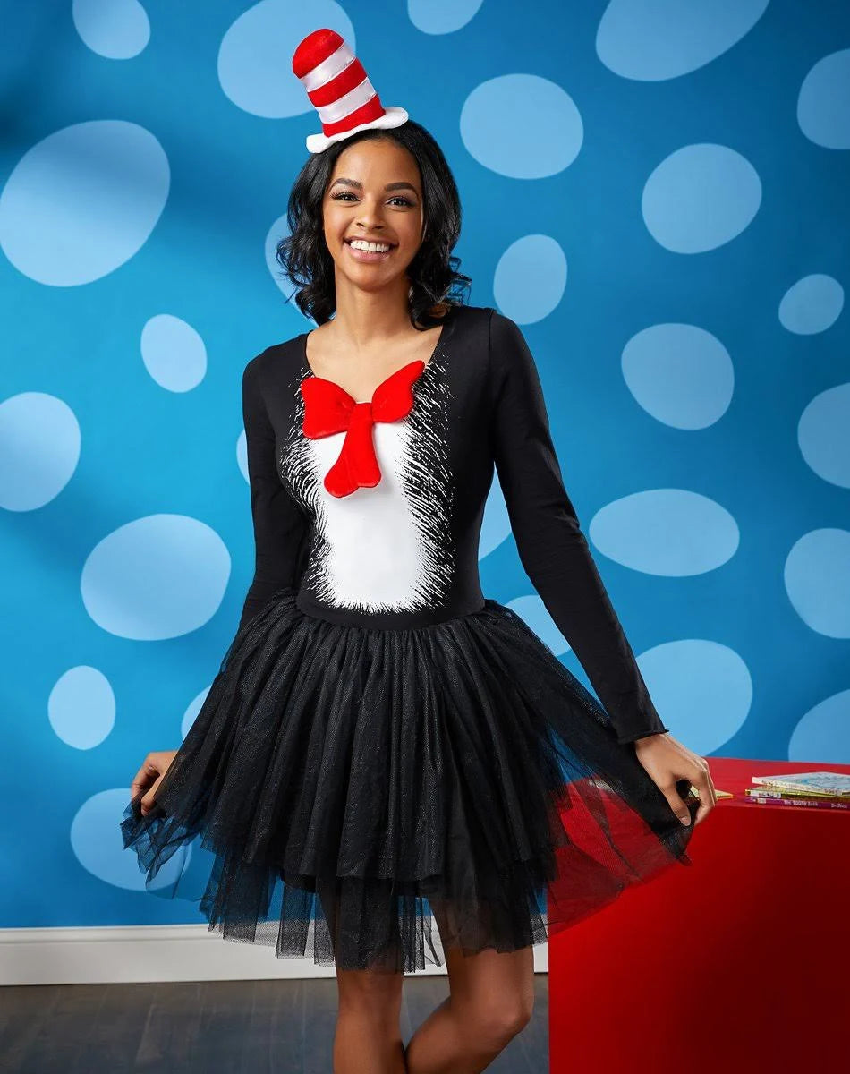 Adult Cat in The Hat Tutu Dress W6775
