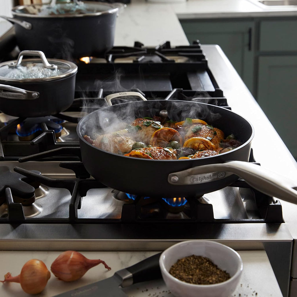 12-Inch Hard-Anodized Nonstick Frying Pan with Lid U355