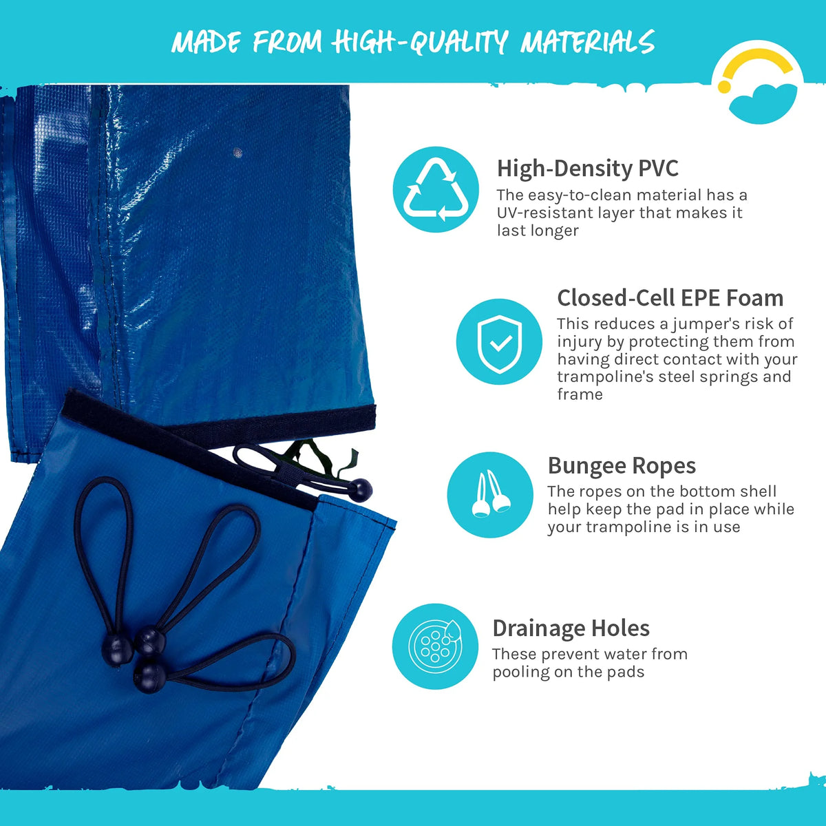 Trampoline Safety Pad for 15FT Frame, Two Pieces N56980