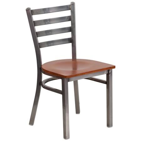 Red Cherry Wood Seat Metal Restaurant Chair R45870
