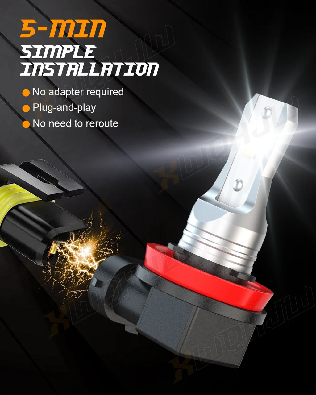 4x Combo LED Bulbs Kit Headlight Foglight White H4/9003+H11/H8 Z25259
