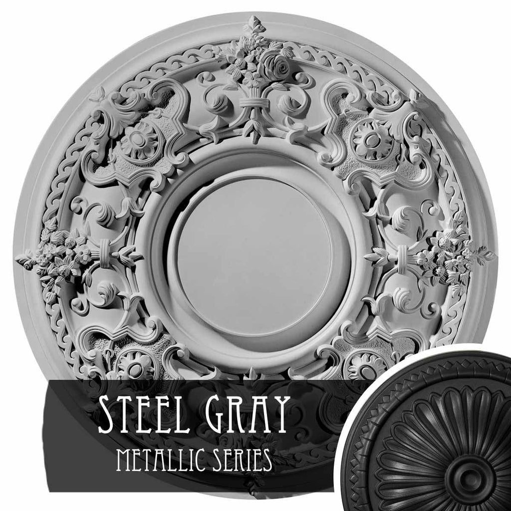 Steel Gray Ceiling Medallion V1700