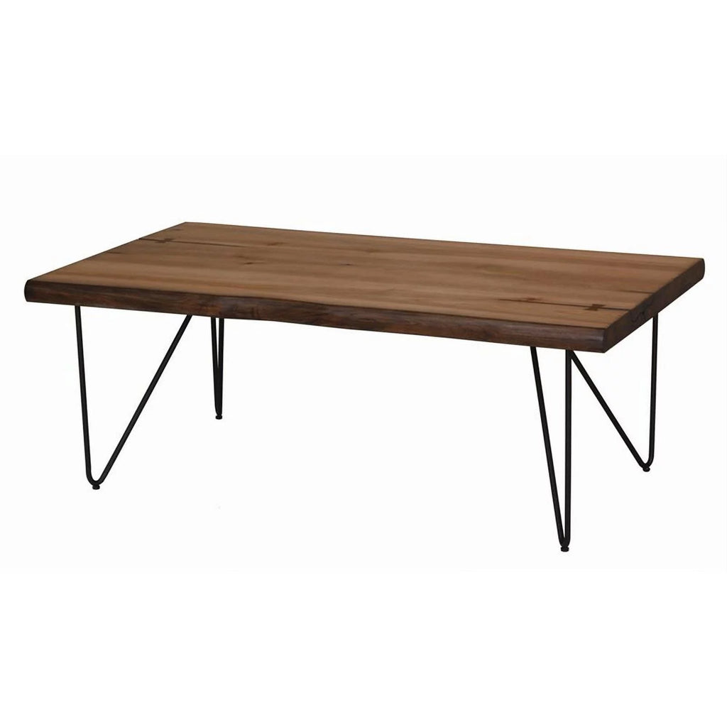 Mid-Century Wood Coffee Table with Hairpin Legs G3085