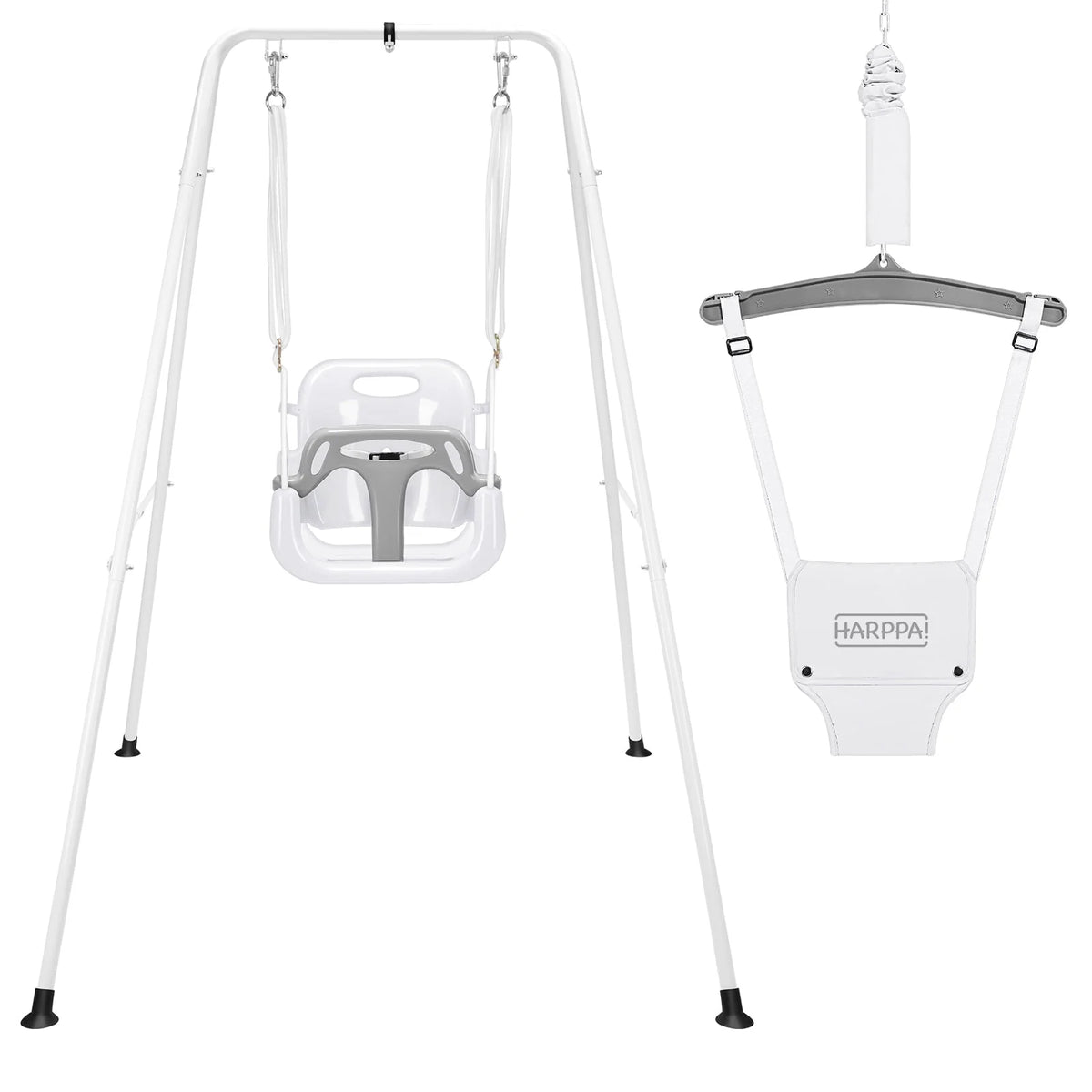2-in-1 Toddler Swing Set with Stand, Black T888824