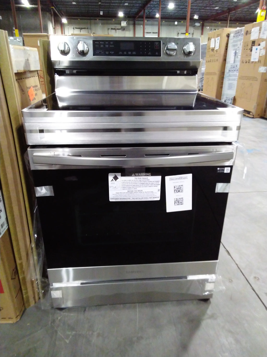 30 In. 6.3 Cu. Ft. Stainless Steel Electric Range E1927