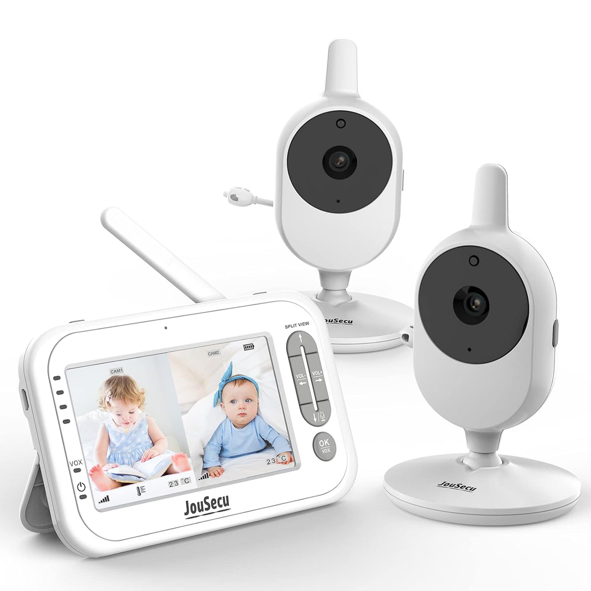 4.3 Inches LCD Split Screen Baby Monitor with Camera and Audio S514