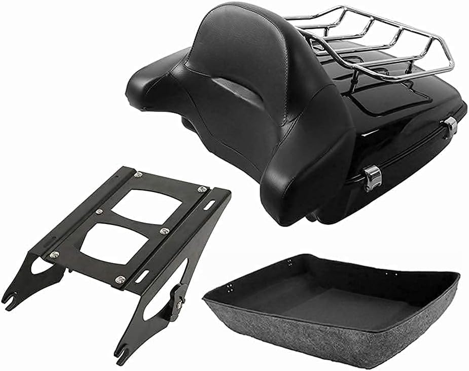 Chopped Tour Pak Trunk & Solo Mounting Rack Backrest + Base Plate F280389