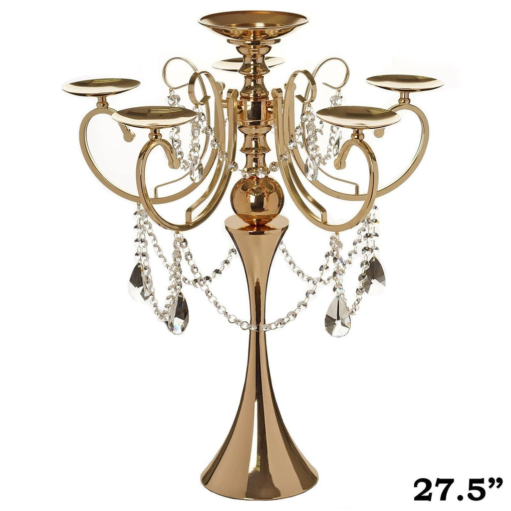 Gold Metal Candle Holder Candelabra M848642