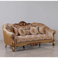 Golden Bronze Wood Trim Sofa V10890