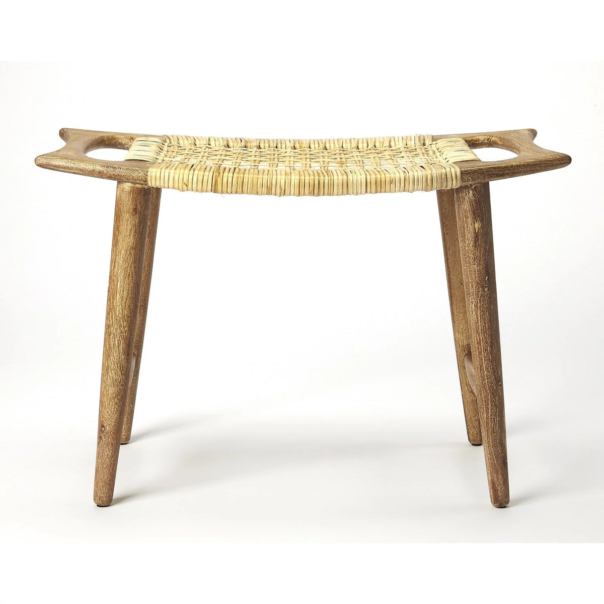 Black and Natural Foot Stool L8365