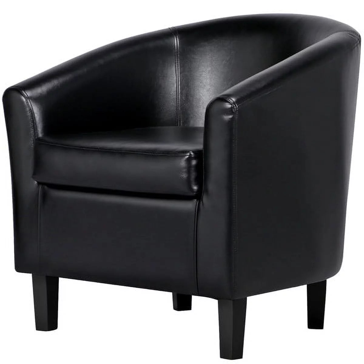 Black Faux Leather Accent Arm Chair J541505