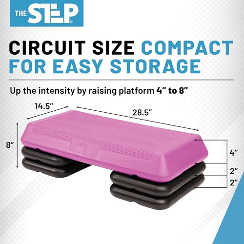 Exercise Step Platform with 2 Risers S17861