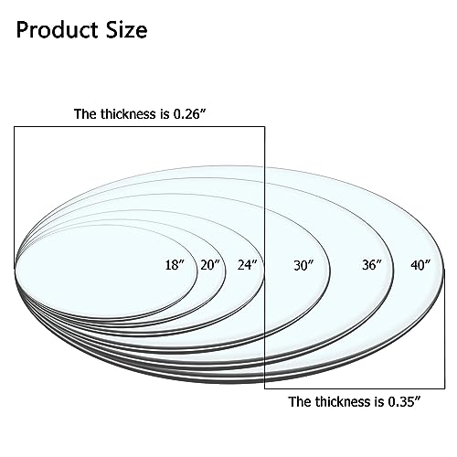 60" Round 3/8" Thick Tempering Glass Table Top M731