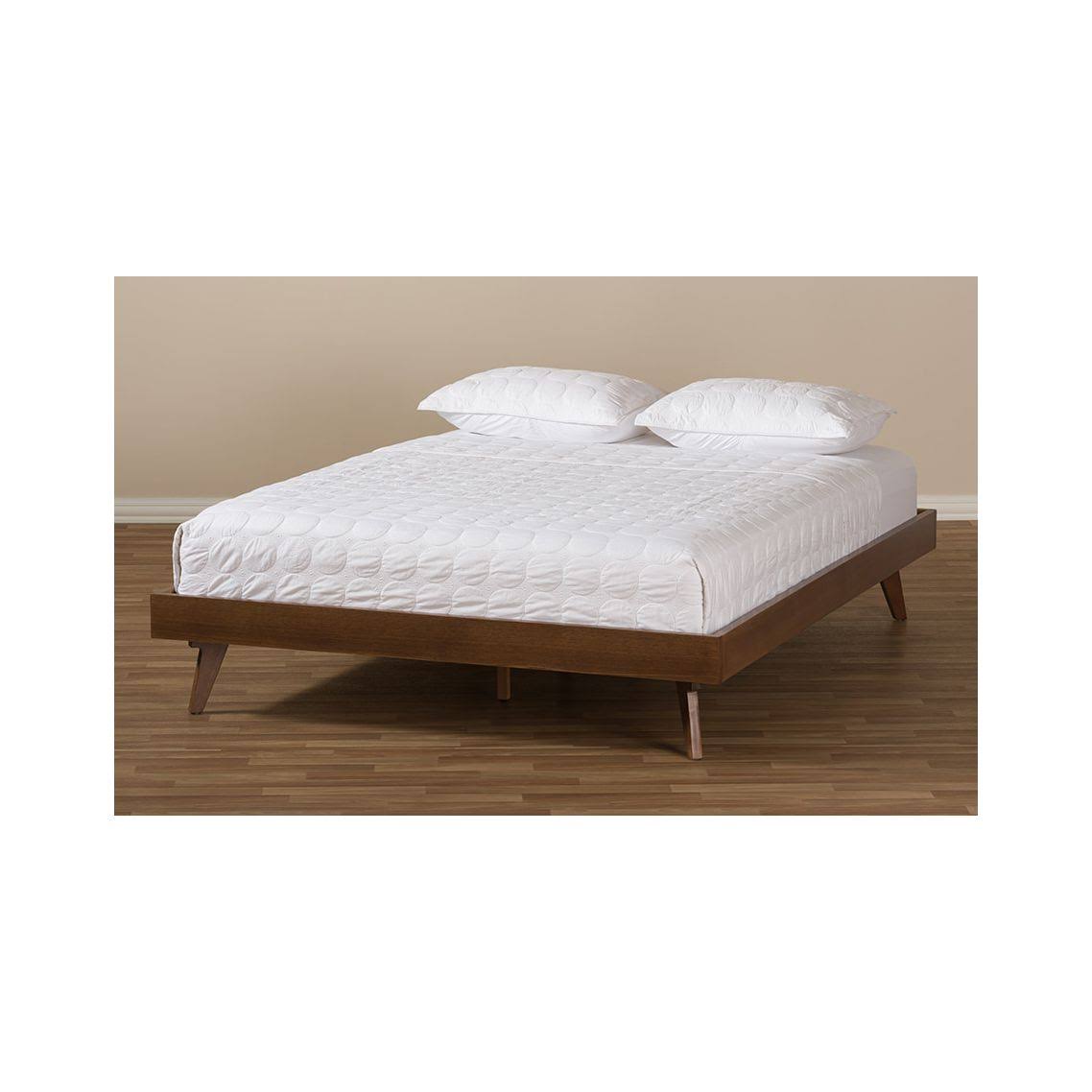 Solid Wood Bed Frame Full / Walnut Brown S27659