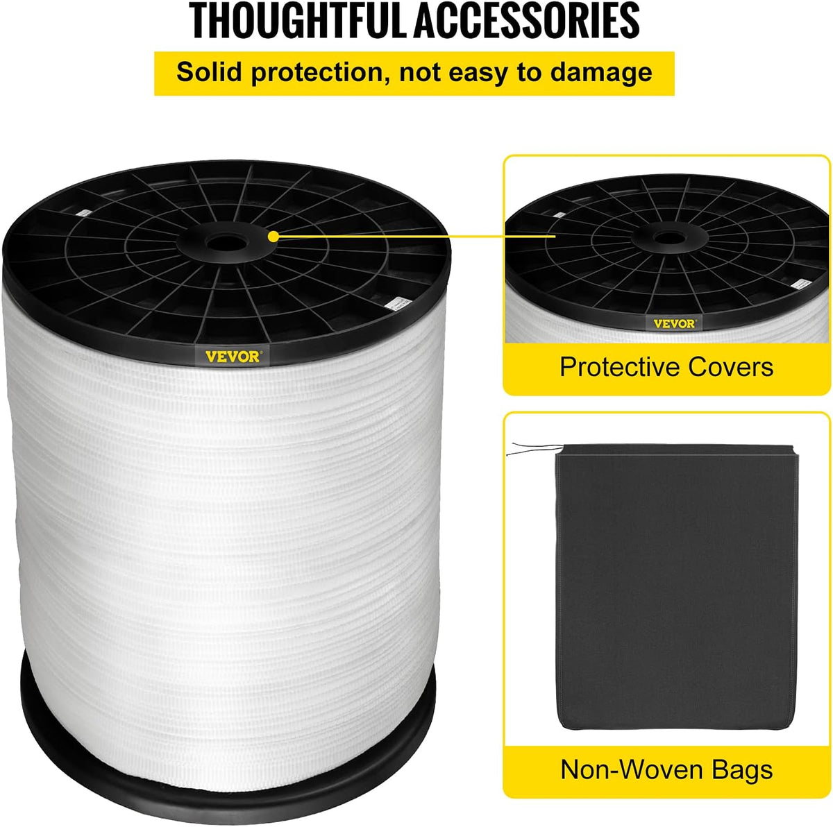 1250Lbs Polyester Pull Tape, 1053' x 1/2" Flat Tape, Pack of 2 E43825