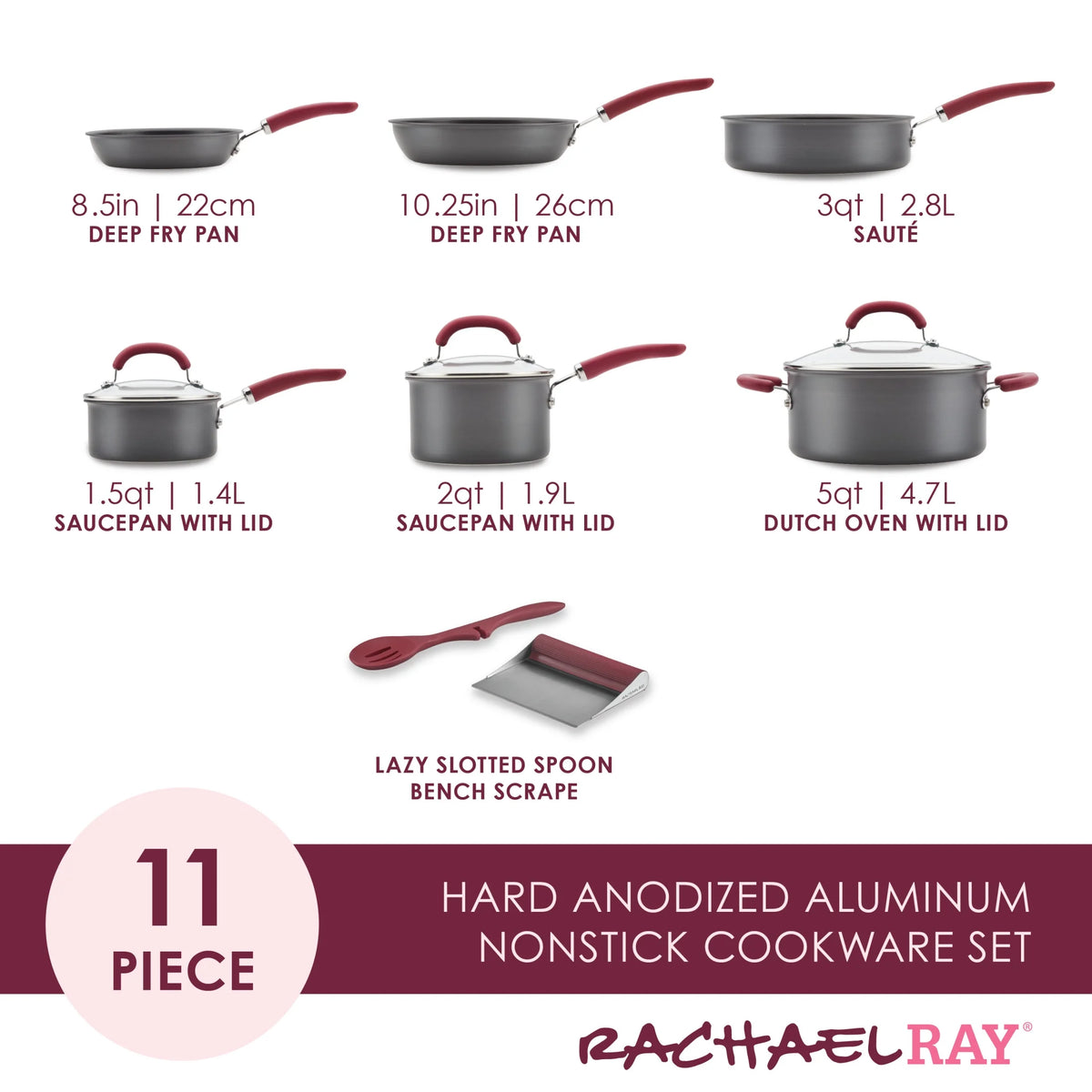 11 Piece Nonstick Pots and Pans Set G5087