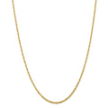 14kt Yellow Gold 2.25mm Diamond Cut Rope Chain 24 inch Lobster Clasp Z15803