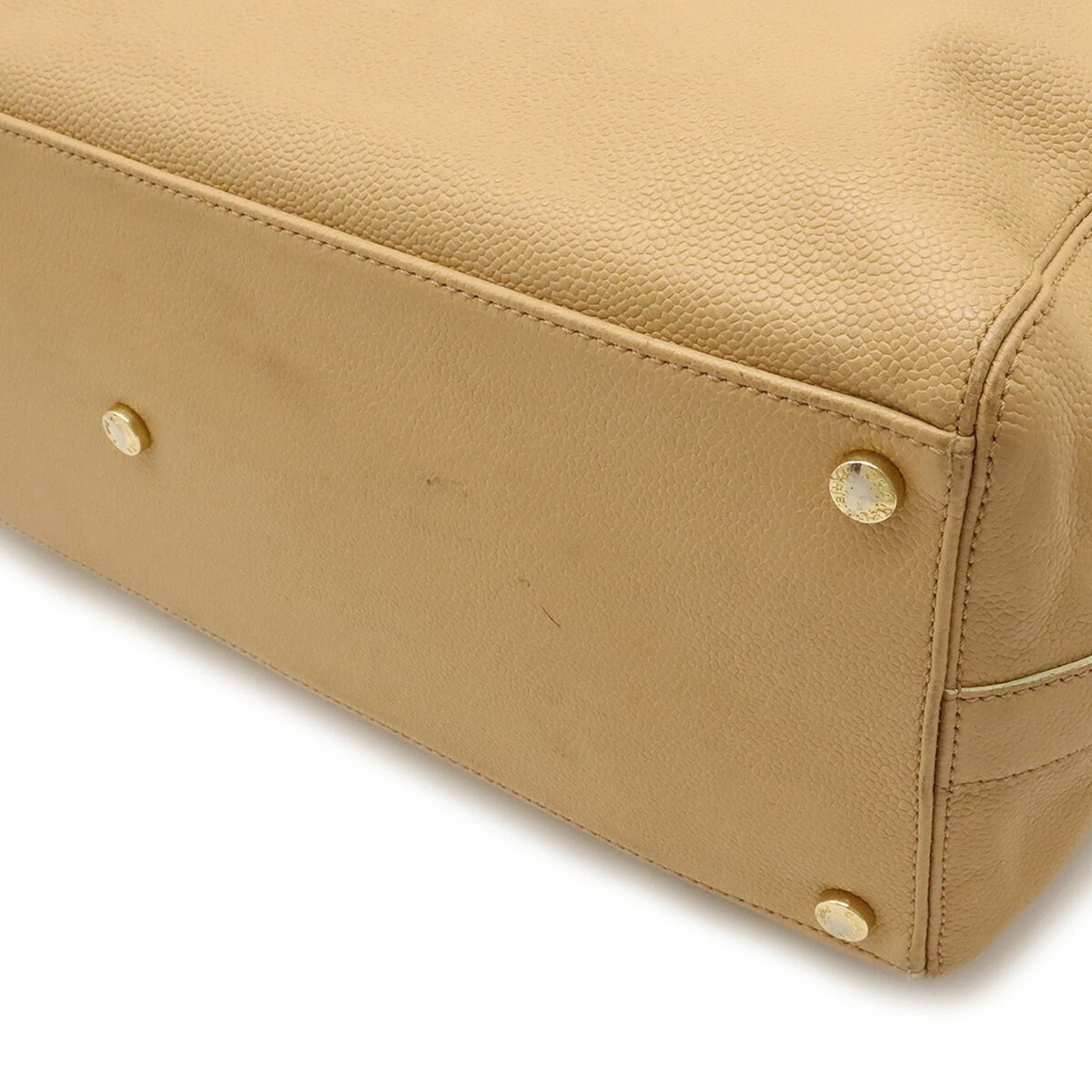 Pre-Owned Beige Caviar Skin Tote Bag B9588