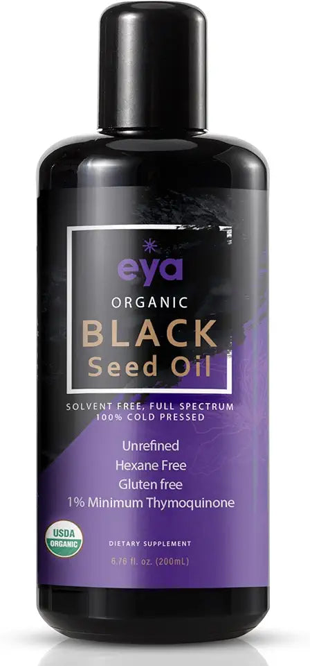 Organic Egyptian Black Cumin Seed Oil Cold-Pressed Vegan 200ml L4034