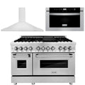 48 in. Dual Fuel Range, Range Hood, Microwave Drawer S51529