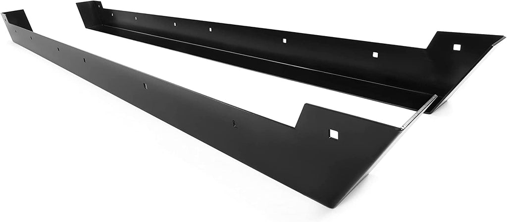 2PCS Powder Coated Steel Black Rock Sliders E746370