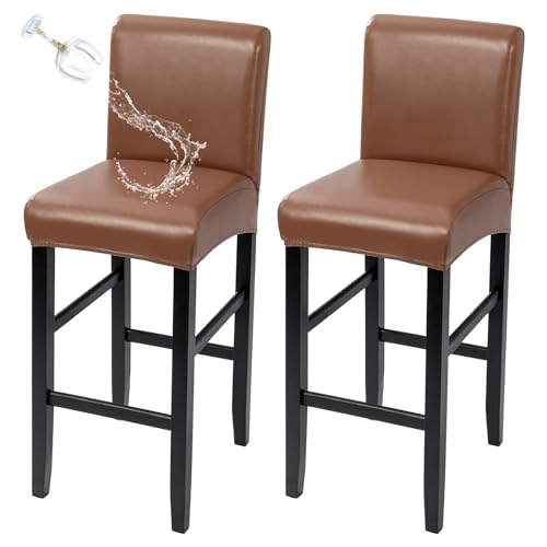Waterproof PU Bar Stool Covers Set of 2 E5590