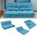 Blue Double Chaise Lounge Sofa with Two Pillows E2995