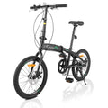 20 Folding Bike, 7 Speed Lightweight City Commuter Bicycle, Black G688