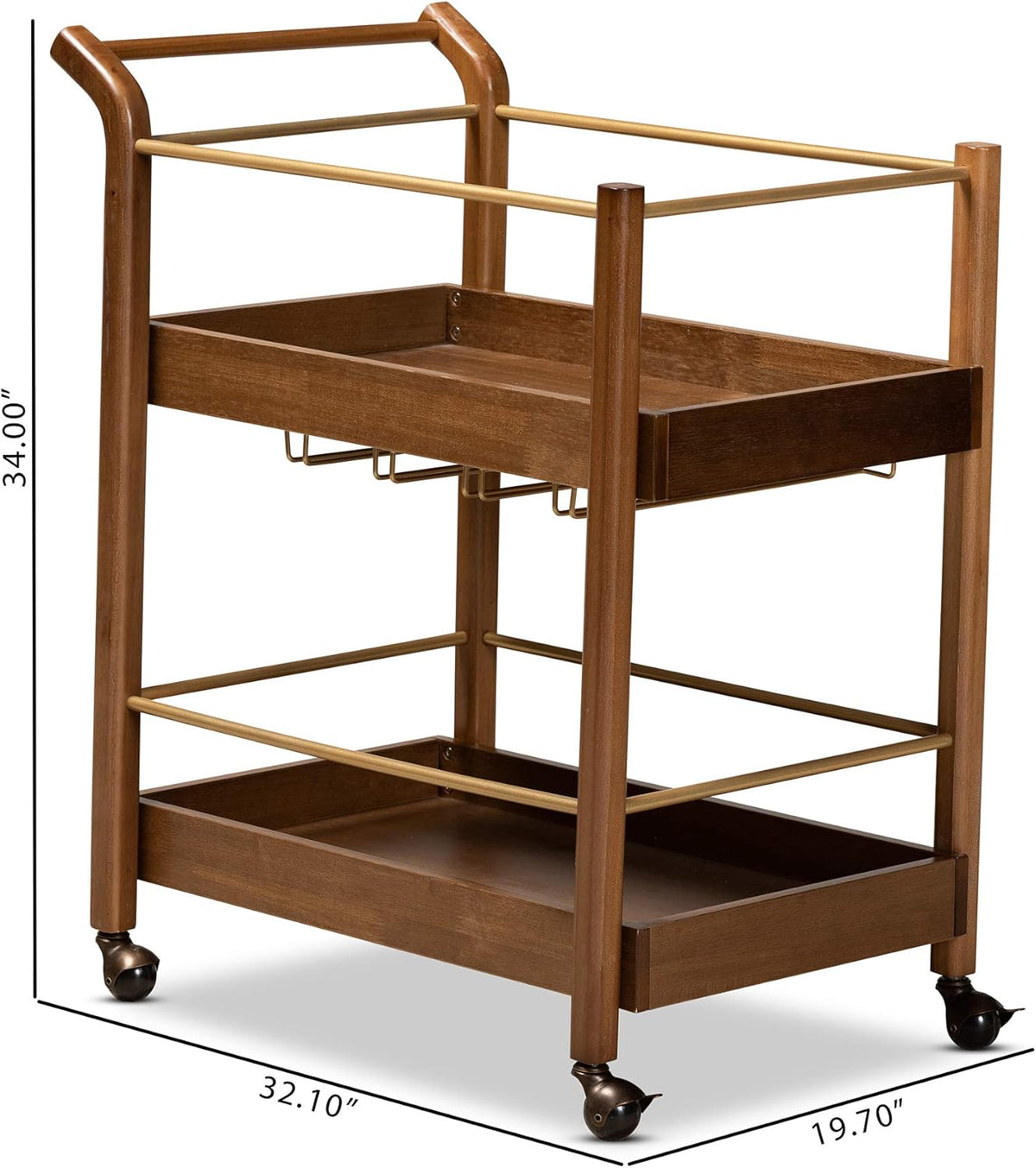 Walnut Brown Trolleys and Carts E38392