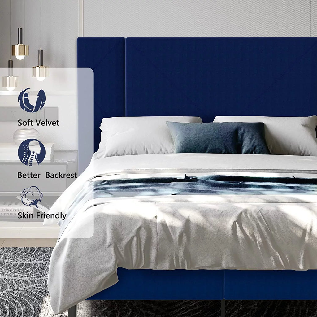 Queen Velvet Upholstered Bed Frame R349447