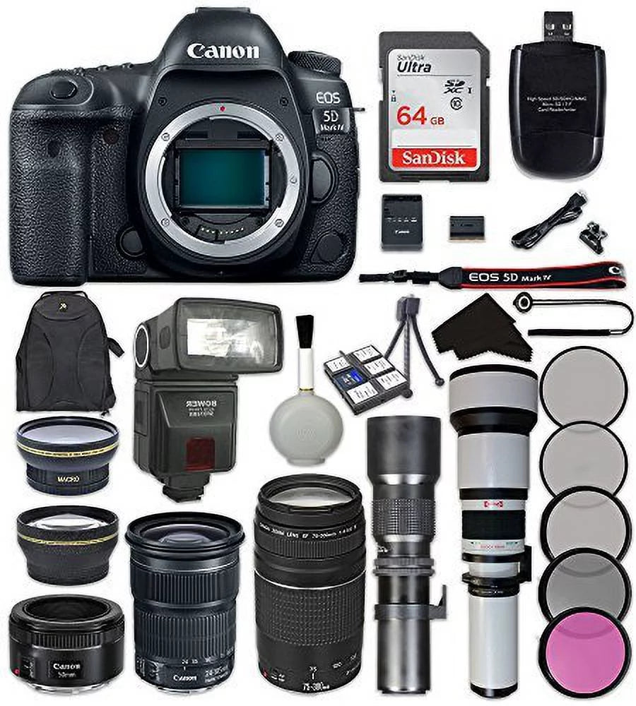 Digital SLR Camera Bundle with 24-105mm, 75-300mm, 50mm Lenses X42129