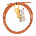 Solder-Free Pedal Board Kit 10' with 10 Angle Plugs Orange O41668