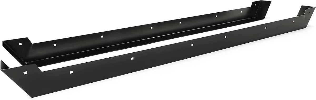 2PCS Powder Coated Steel Black Rock Sliders E746370