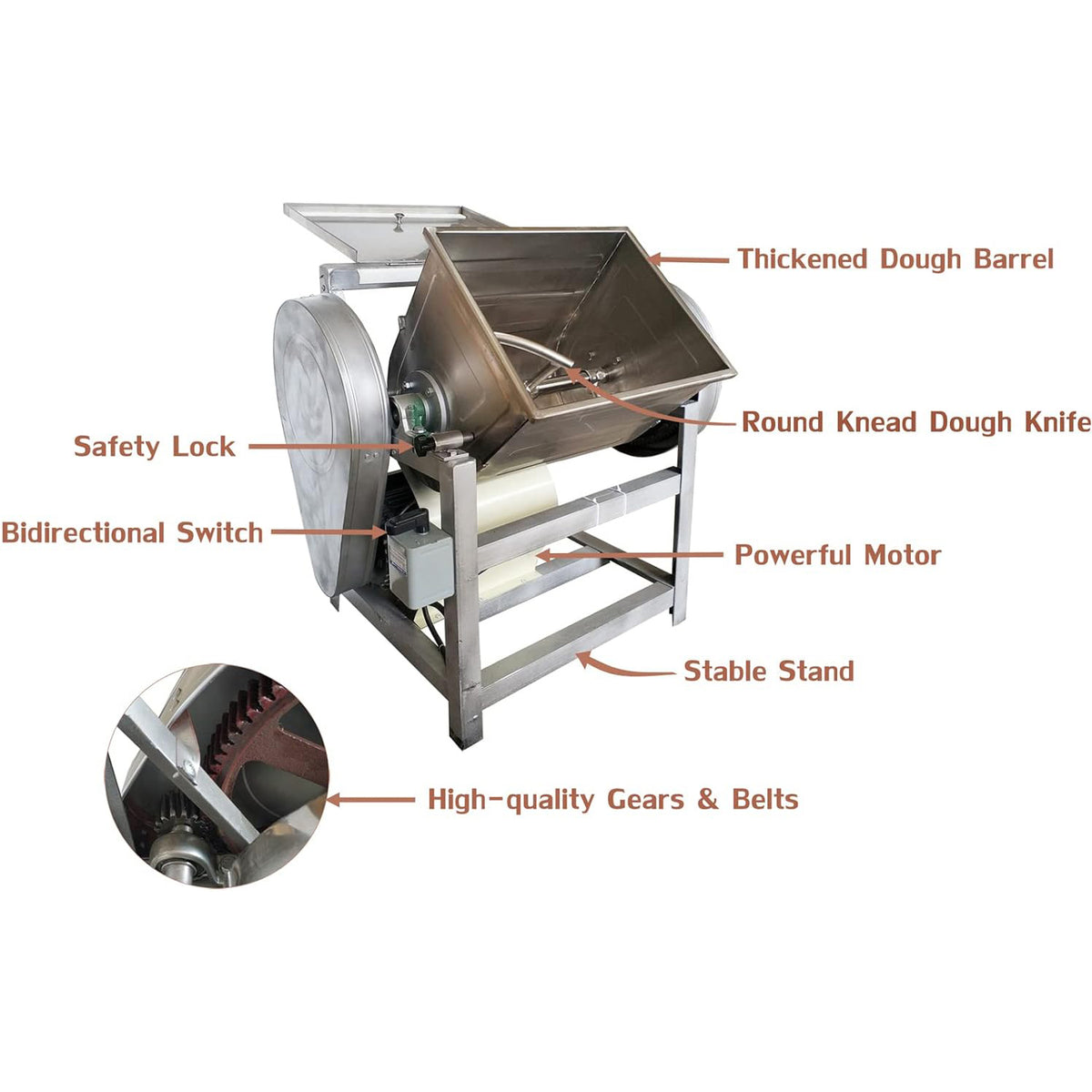 25KG/55LB Electric Dough Flour Mixer with Stand X8529
