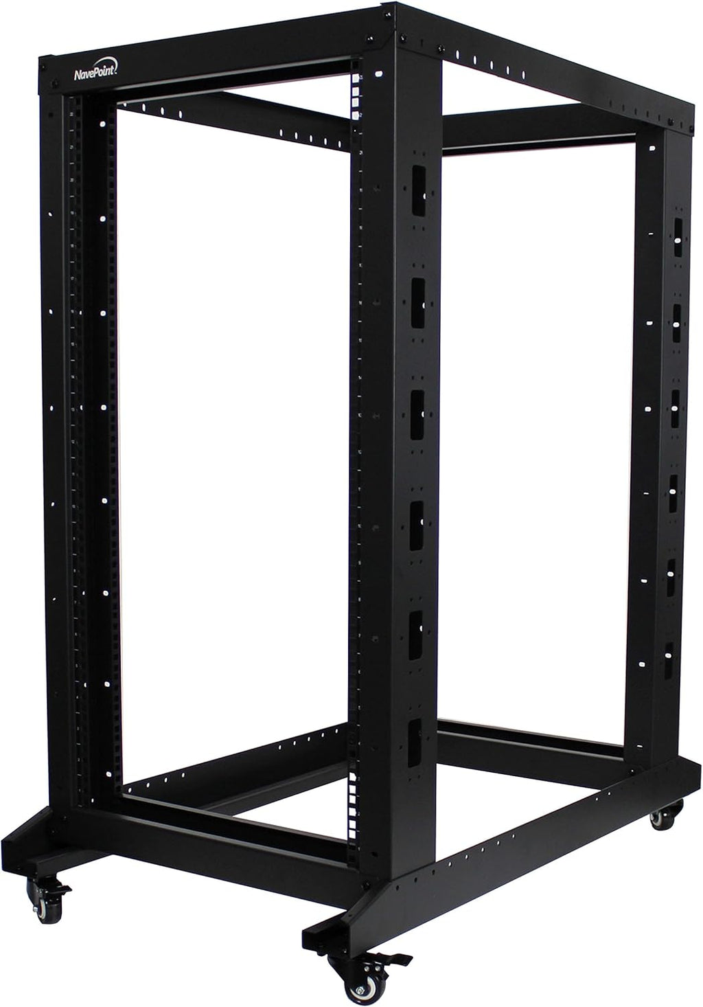 22U 4-Post Open Frame Server Rack Black J143