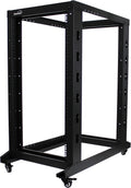 22U 4-Post Open Frame Server Rack Black J143