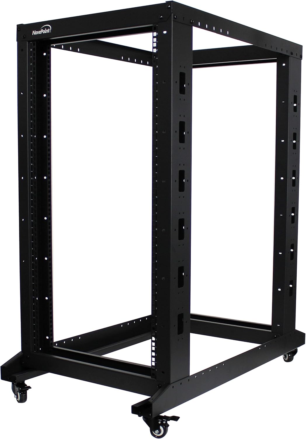 22U 4-Post Open Frame Server Rack Black J143