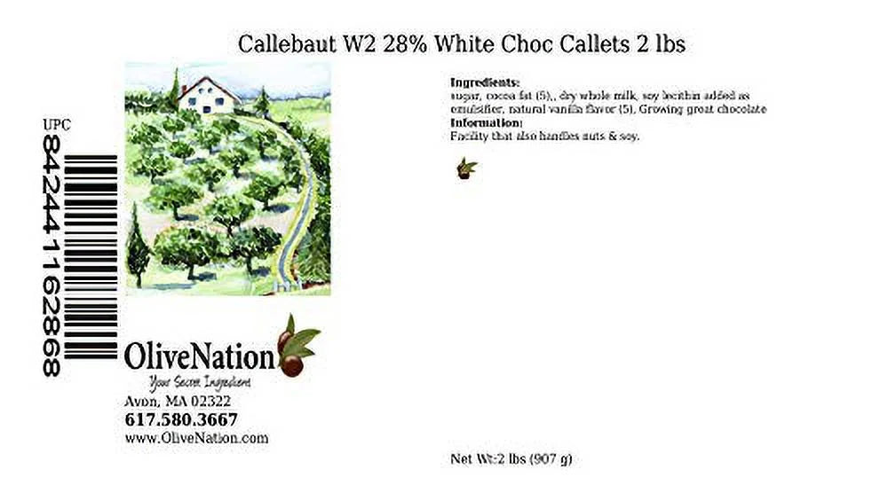 2 Pounds 28% Cacao White Chocolate Callets H61972