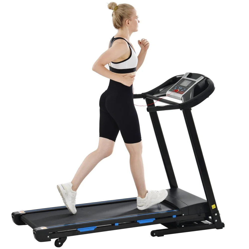3.25HP Folding Electric Treadmill 9mph 15-Level Auto Incline Black N24995