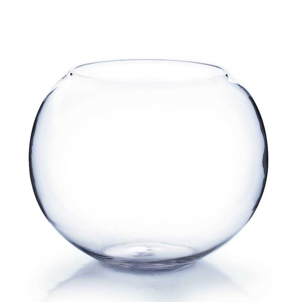 Clear Glass Bubble Bowl Vase U1750