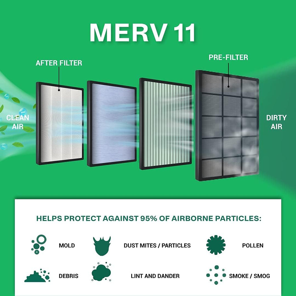 16x25x4 MERV 11 Pleated Air Filter (2-Pack) B65174