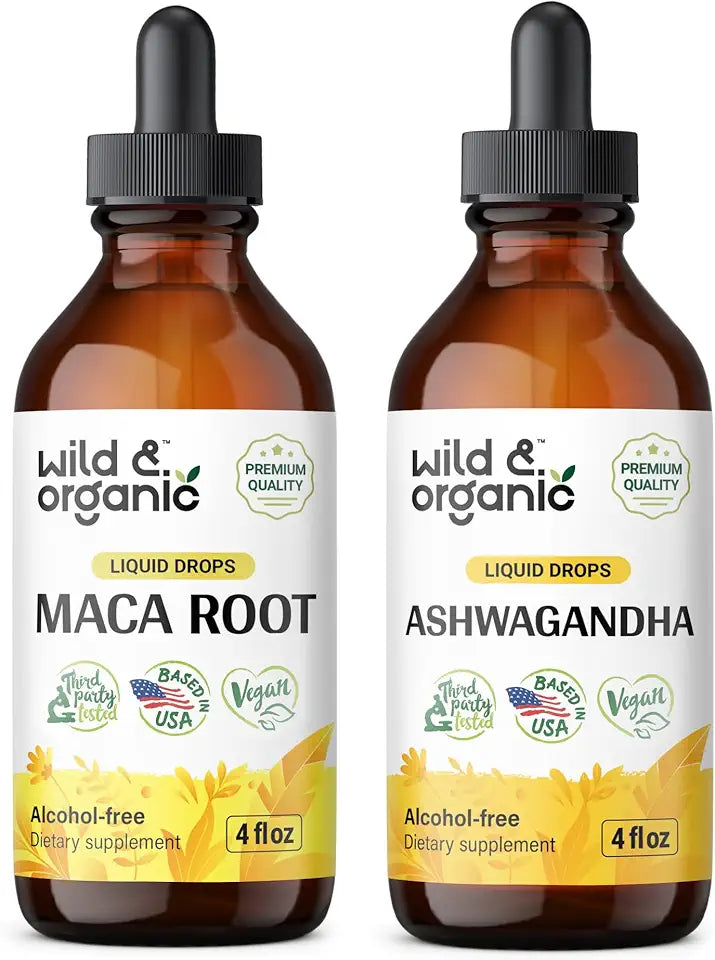Maca Root Tincture 4 fl oz & Ashwagandha Tincture 4 fl oz T727