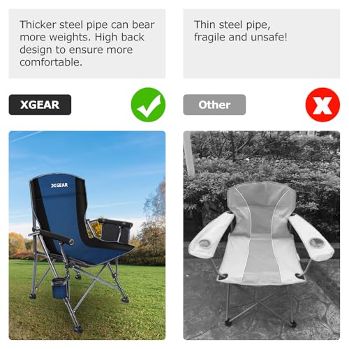 Folding Camping Chair with Cup Holder and Carry Bag U625377